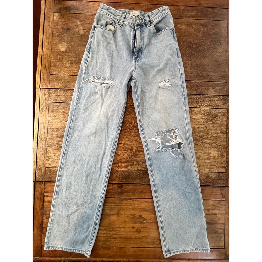 PACSUN 90s Boyfriend light wash distressed jeans 26 grunge 90s High waisted bf